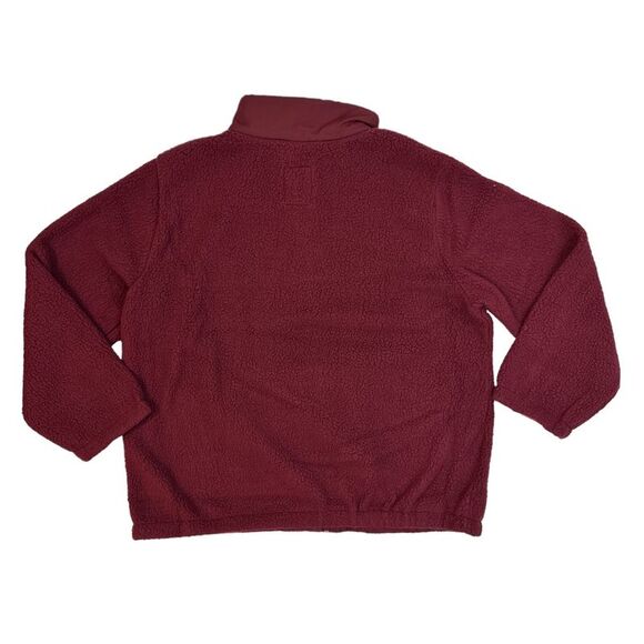 Member's Mark Women's Full-Zip With Invisible Snaps Sherpa Jacket - Bordeaux - Picture 2 of 2
